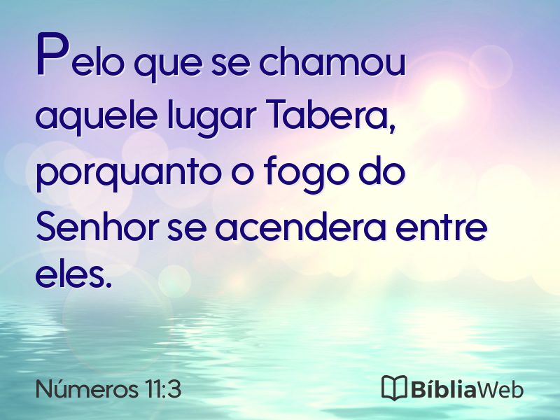 Números 11:3 em imagem para compartilhar