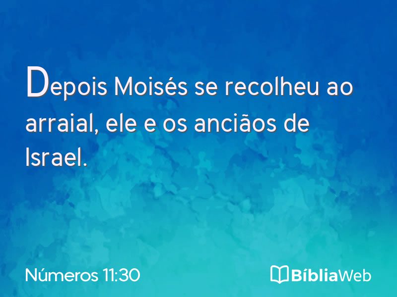 Números 11:30 em imagem para compartilhar
