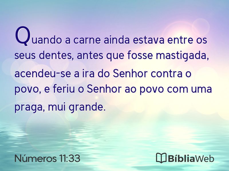 Números 11:33 em imagem para compartilhar