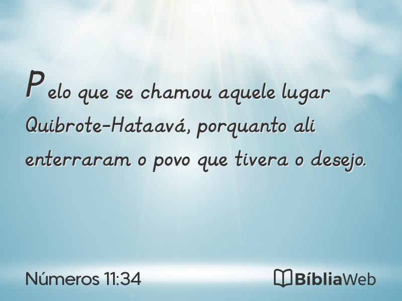 Números 11:34 em imagem para compartilhar