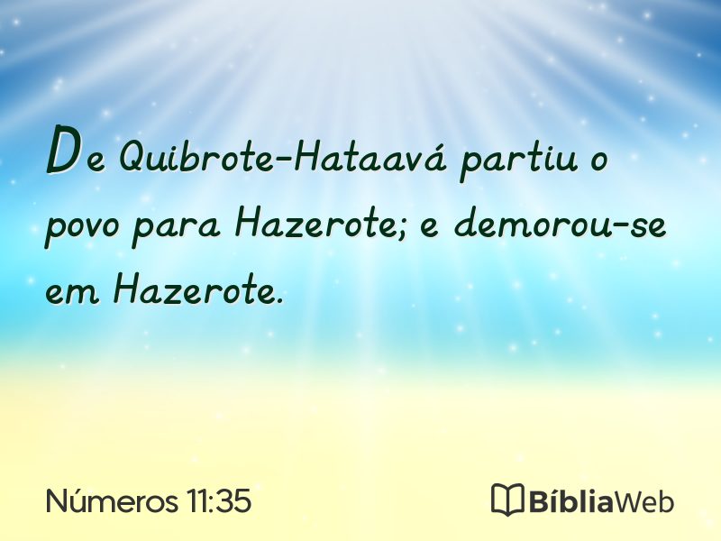 Números 11:35 em imagem para compartilhar