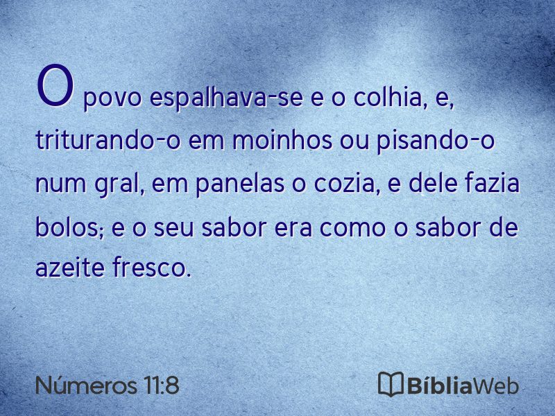 Números 11:8 em imagem para compartilhar