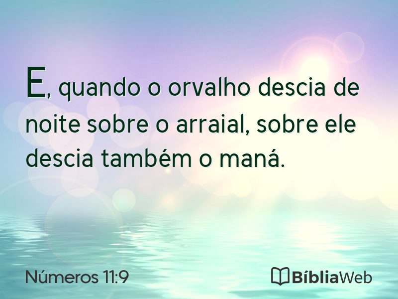 Números 11:9 em imagem para compartilhar