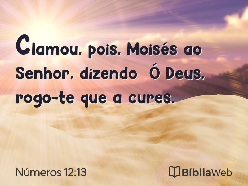 Números 12:13 em imagem para compartilhar