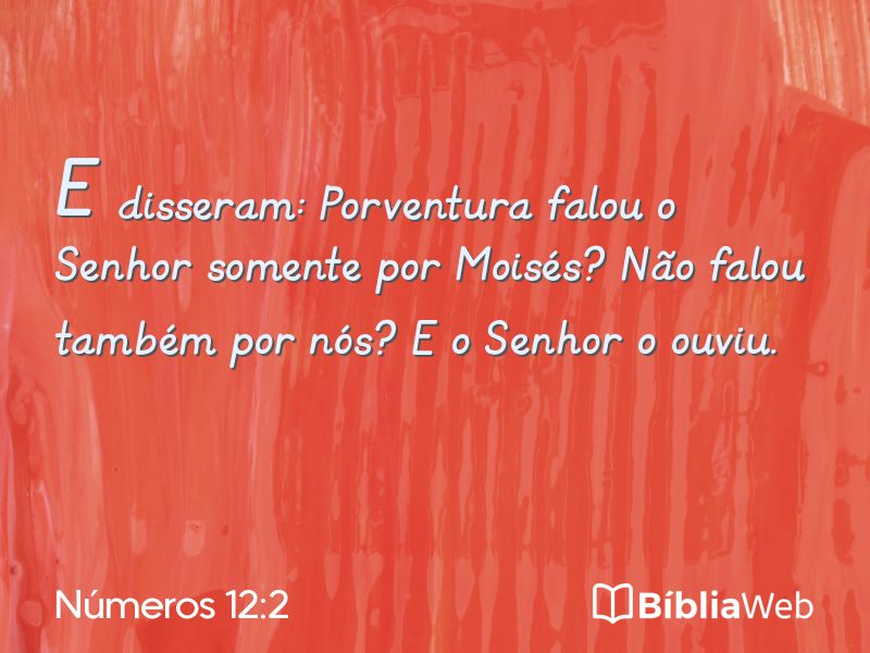 Números 12:2 em imagem para compartilhar