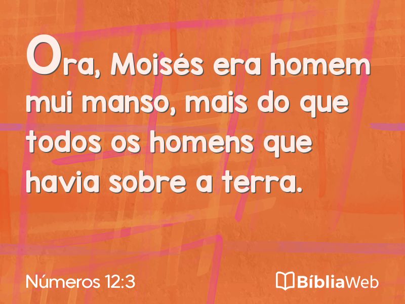Números 12:3 em imagem para compartilhar