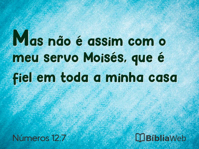Números 12:7 em imagem para compartilhar