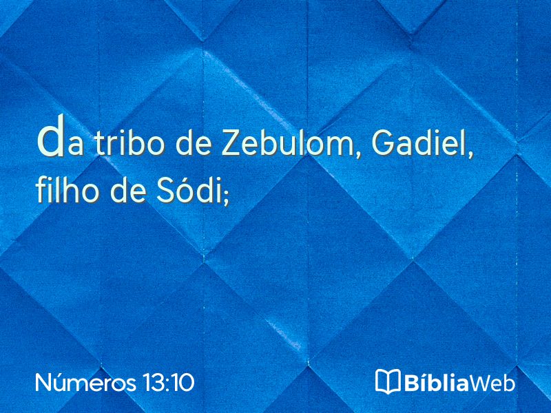 Números 13:10 em imagem para compartilhar