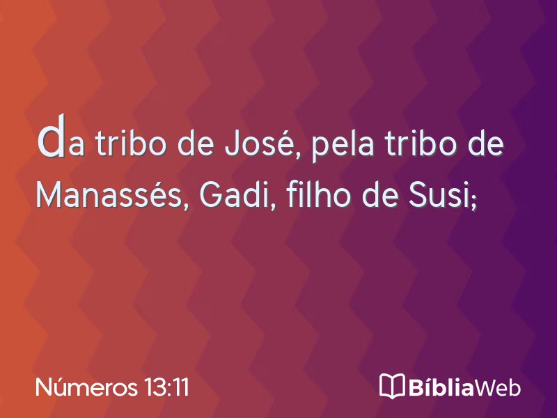 Números 13:11 em imagem para compartilhar
