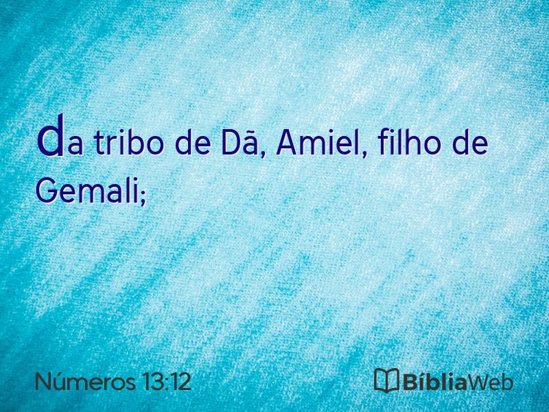 Números 13:12 em imagem para compartilhar