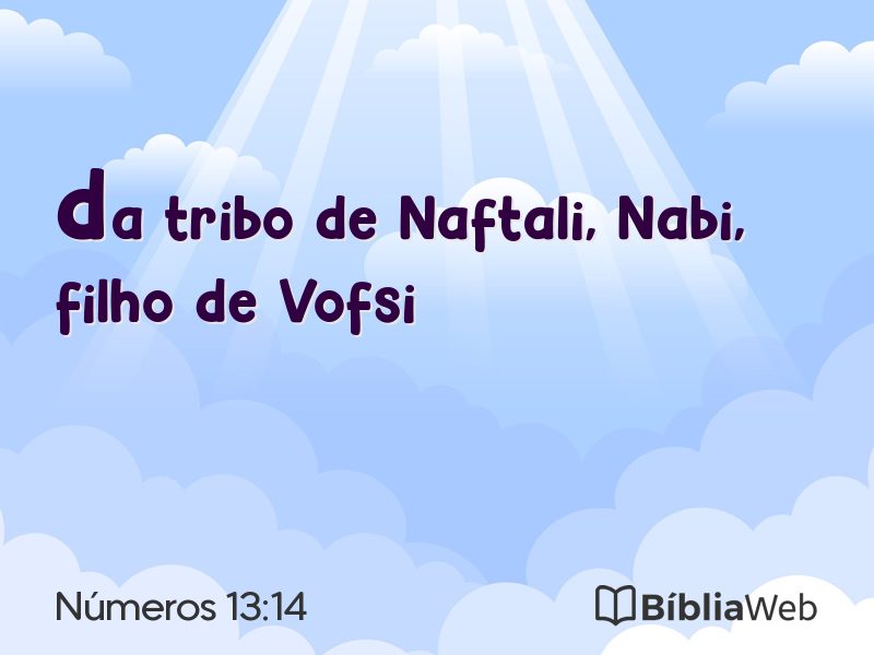 Números 13:14 em imagem para compartilhar
