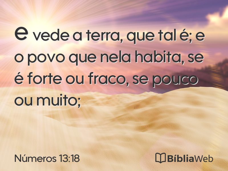 Números 13:18 em imagem para compartilhar