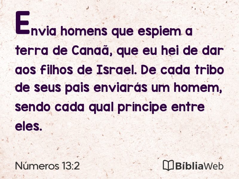 Números 13:2 em imagem para compartilhar