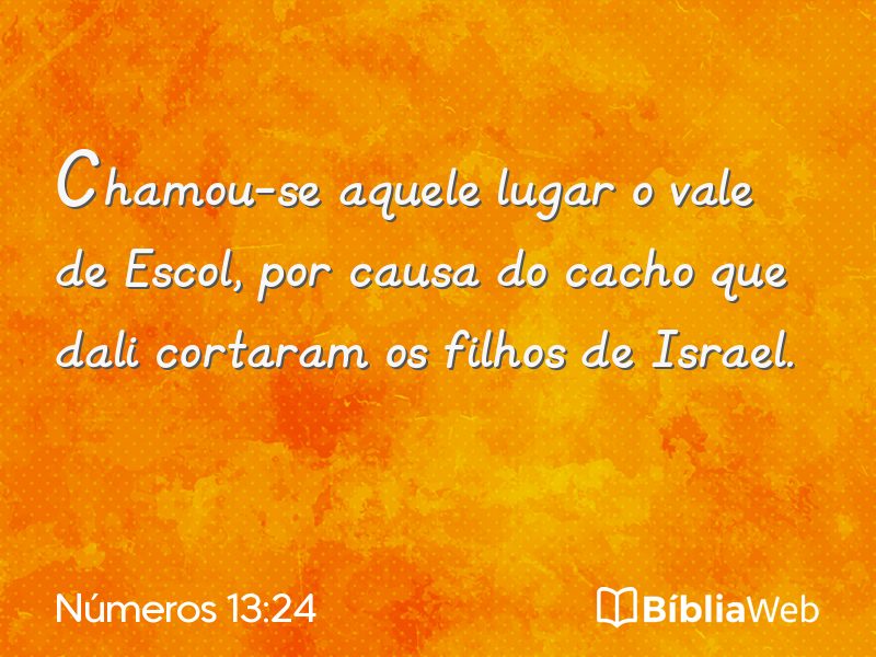 Números 13:24 em imagem para compartilhar