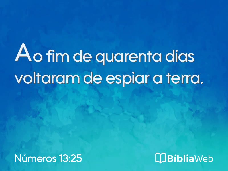 Números 13:25 em imagem para compartilhar