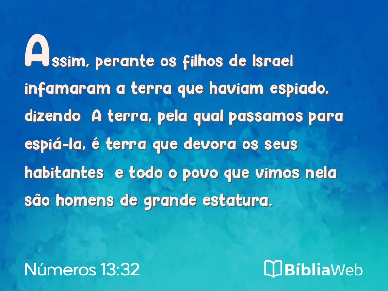 Números 13:32 em imagem para compartilhar