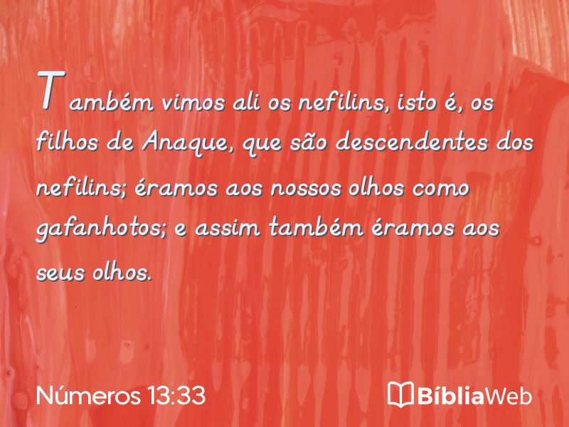 Números 13:33 em imagem para compartilhar