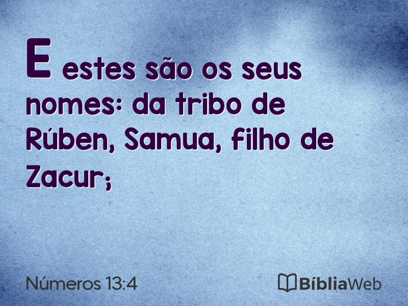 Números 13:4 em imagem para compartilhar