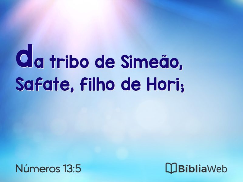 Números 13:5 em imagem para compartilhar