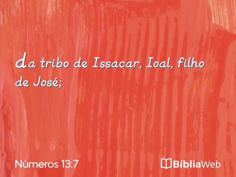 Números 13:7 em imagem para compartilhar