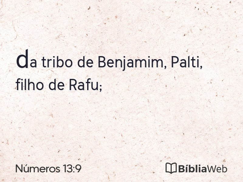 Números 13:9 em imagem para compartilhar