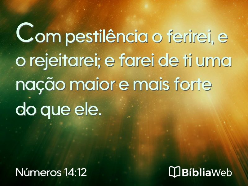 Números 14:12 em imagem para compartilhar
