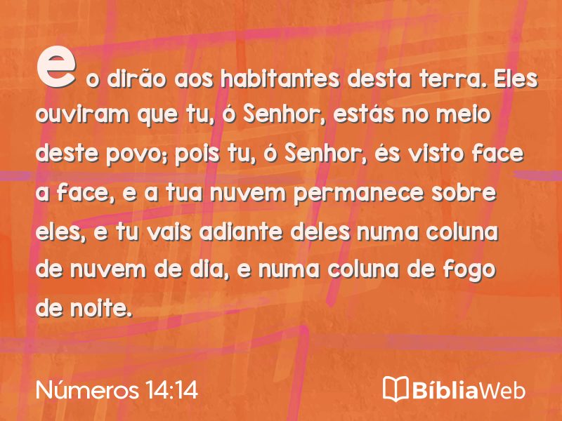 Números 14:14 em imagem para compartilhar