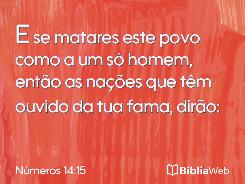 Números 14:15 em imagem para compartilhar