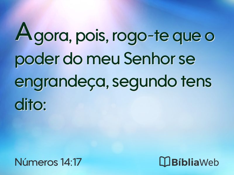 Números 14:17 em imagem para compartilhar