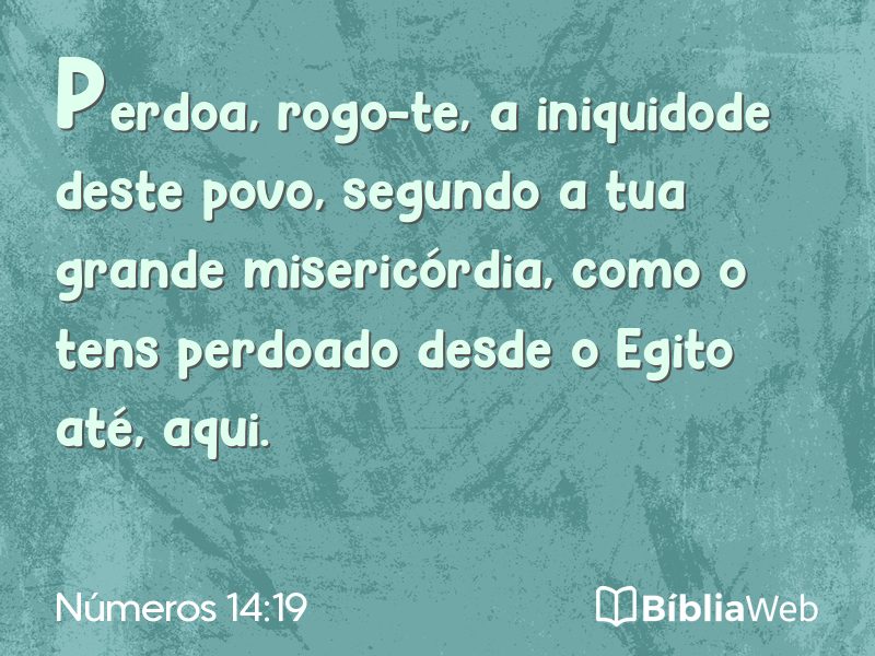 Números 14:19 em imagem para compartilhar