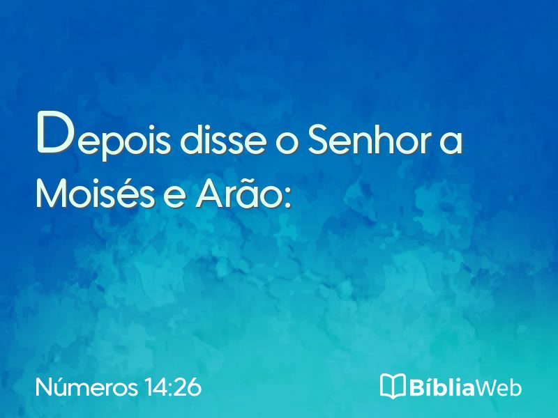 Números 14:26 em imagem para compartilhar