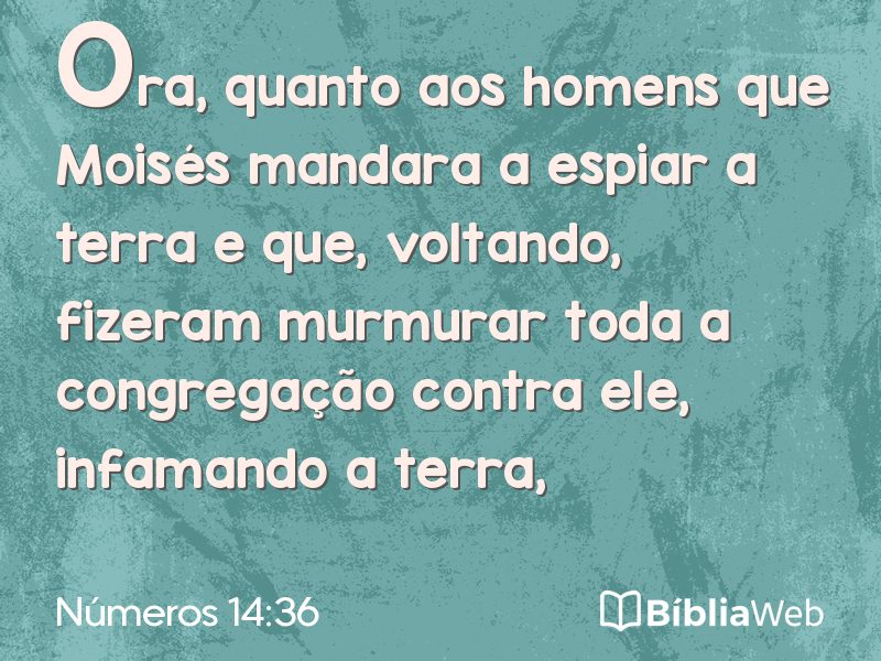 Números 14:36 em imagem para compartilhar