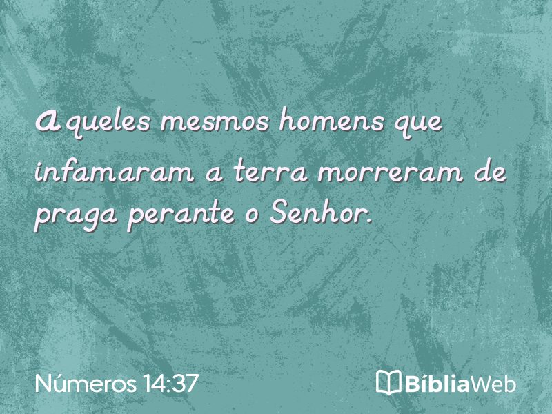 Números 14:37 em imagem para compartilhar