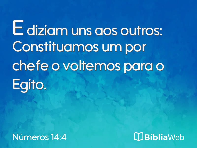 Números 14:4 em imagem para compartilhar