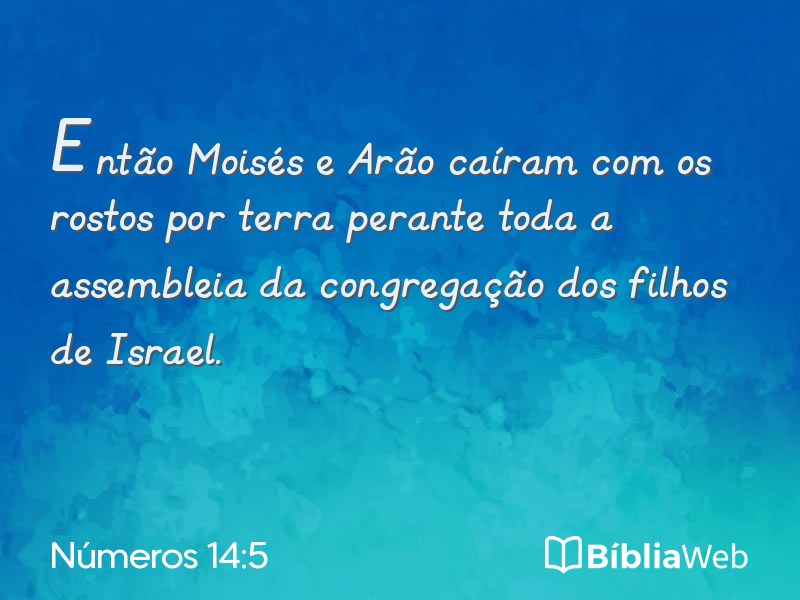 Números 14:5 em imagem para compartilhar