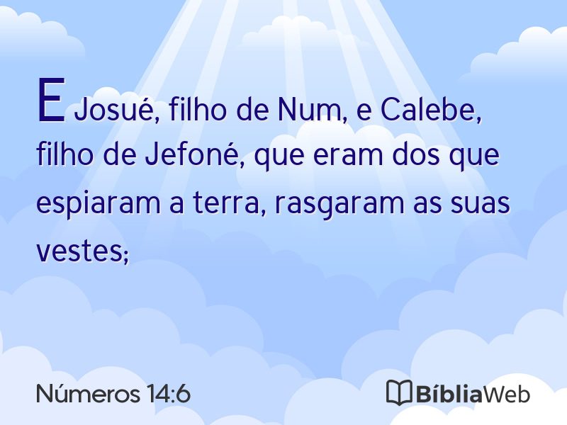 Números 14:6 em imagem para compartilhar