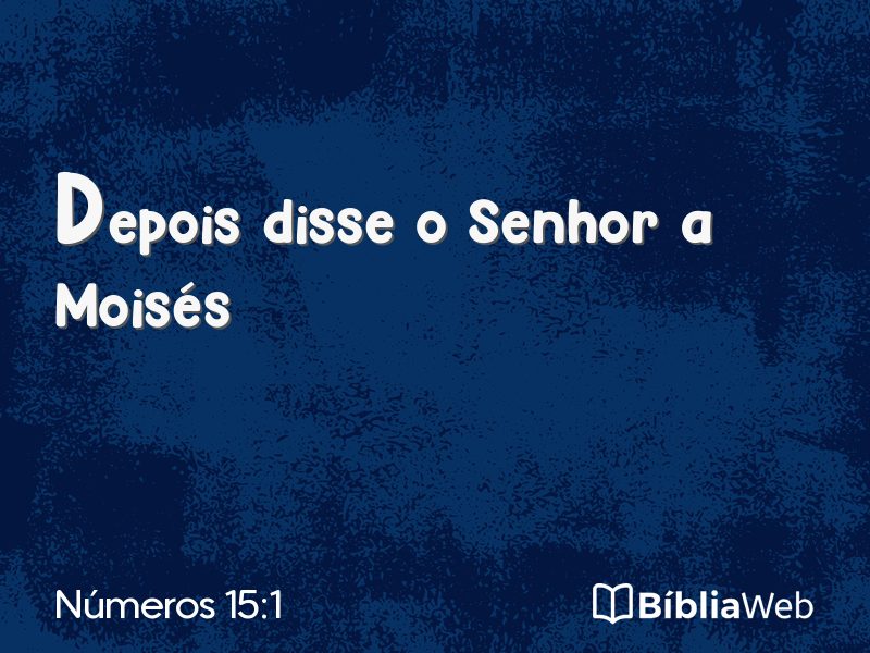 Números 15:1 em imagem para compartilhar