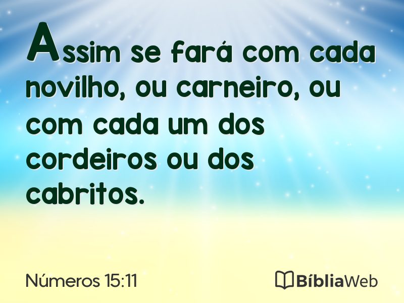 Números 15:11 em imagem para compartilhar
