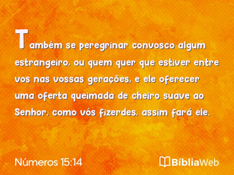 Números 15:14 em imagem para compartilhar