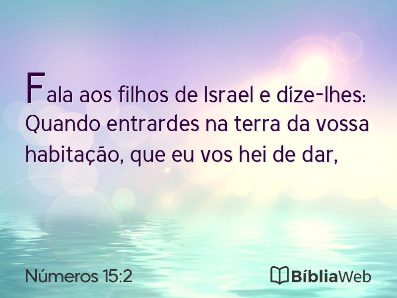 Números 15:2 em imagem para compartilhar