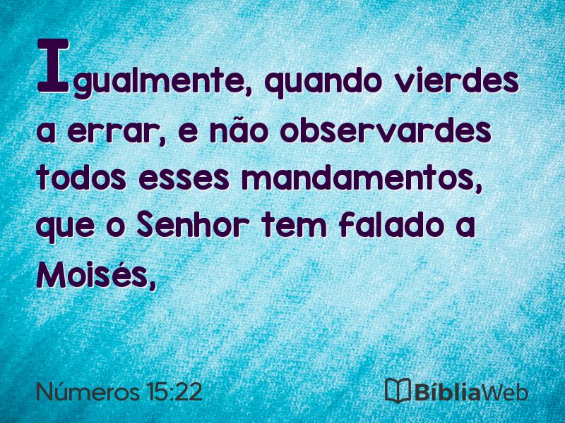 Números 15:22 em imagem para compartilhar