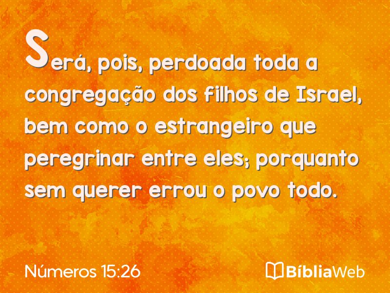 Números 15:26 em imagem para compartilhar