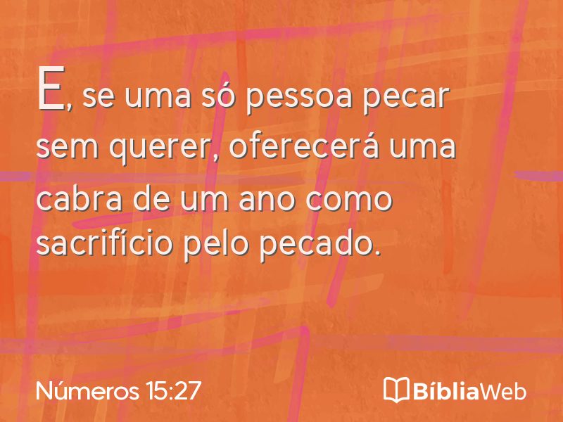 Números 15:27 em imagem para compartilhar