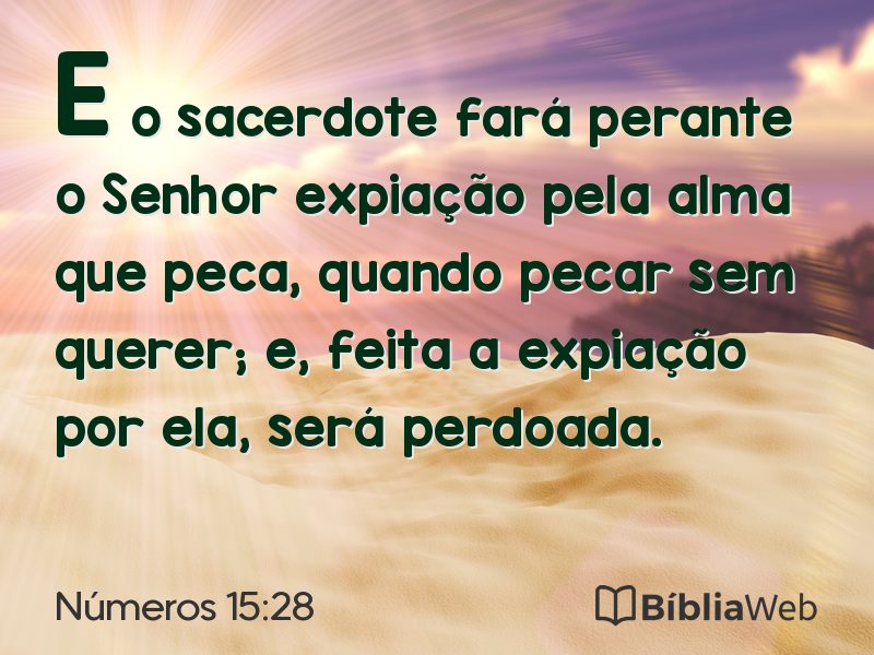 Números 15:28 em imagem para compartilhar