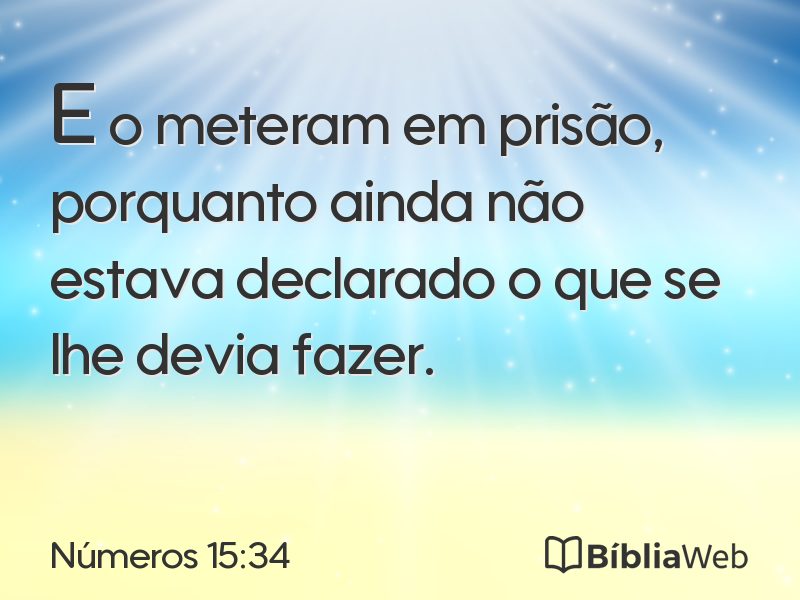 Números 15:34 em imagem para compartilhar