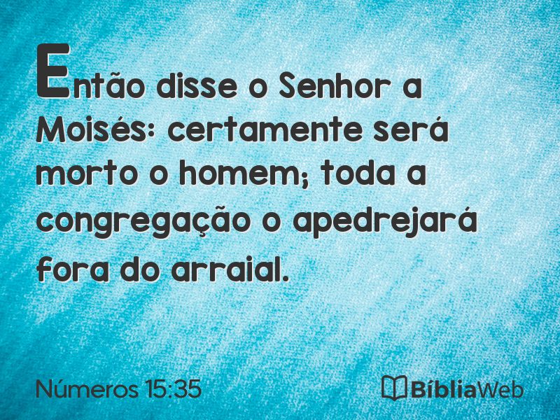Números 15:35 em imagem para compartilhar