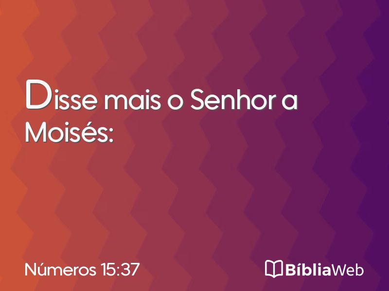 Números 15:37 em imagem para compartilhar