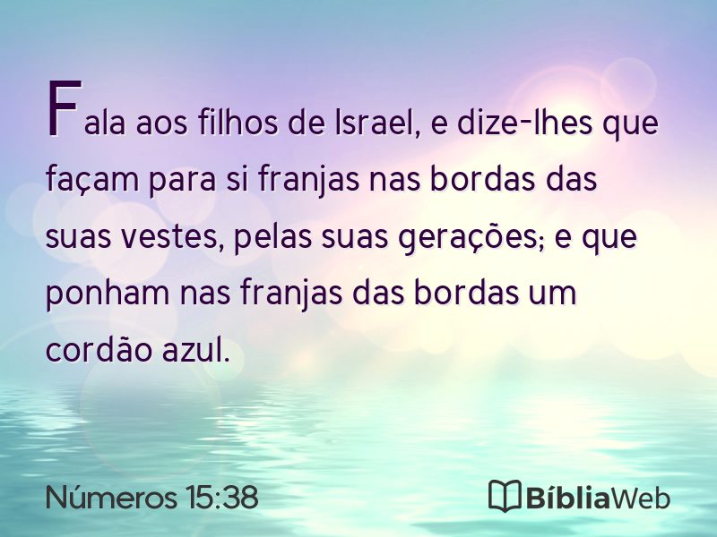 Números 15:38 em imagem para compartilhar