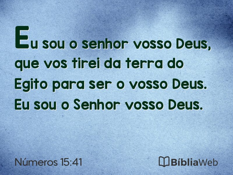Números 15:41 em imagem para compartilhar