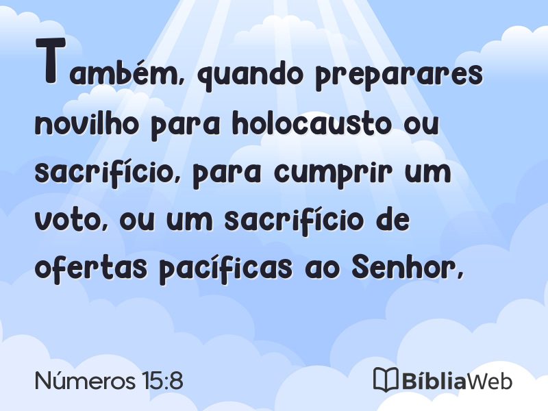 Números 15:8 em imagem para compartilhar